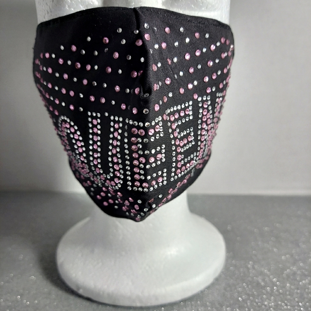 Queen Rhinestone Bling Face Mask